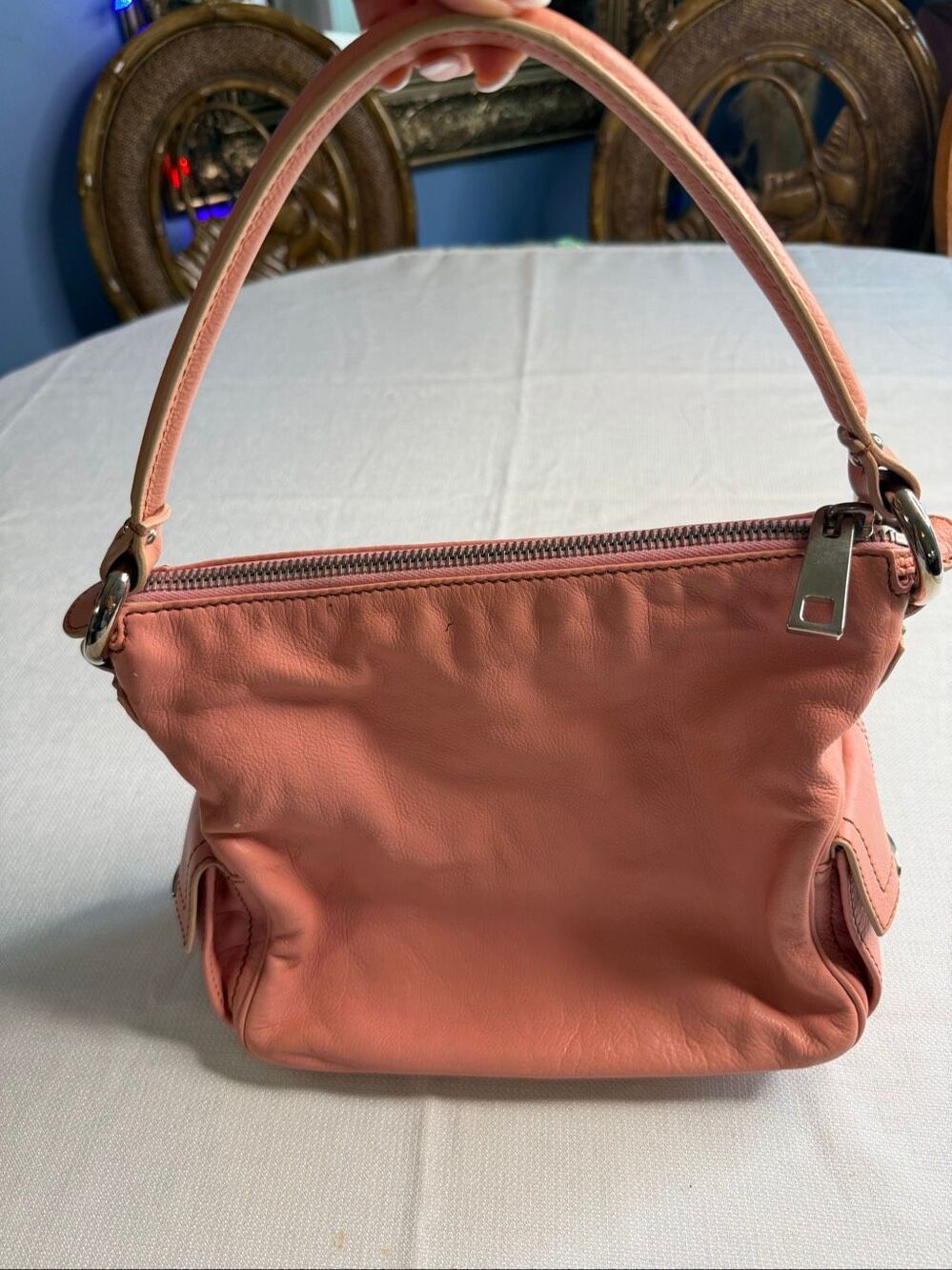 Marc Jacobs Blake Blush Pink Y2K Leather Multi Pocket Hobo Purse Handbag - Picture 7 of 16